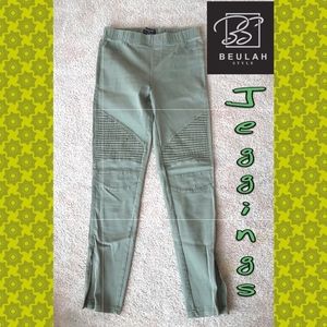 JEGGINGS Beulah Style Ankle Zip Moto Jeggings sz M